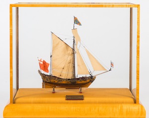 an exceptional 16' 1" scale admiralty navy board style model of the 17th century eight gun royal yacht hmy charles (1675) modelled by donald mcnarry frsa: 